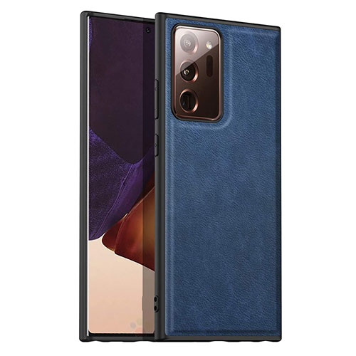 Soft Luxury Leather Snap On Case Cover for Samsung Galaxy Note 20 Ultra 5G Blue
