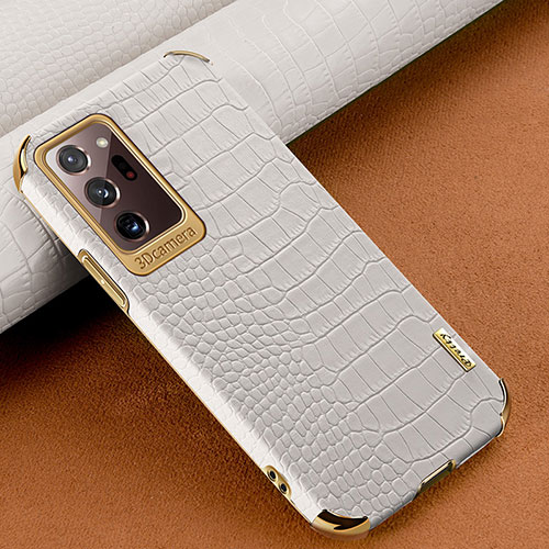 Soft Luxury Leather Snap On Case Cover for Samsung Galaxy Note 20 Ultra 5G White