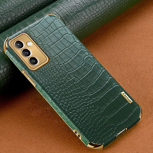 Soft Luxury Leather Snap On Case Cover for Samsung Galaxy Quantum2 5G Green