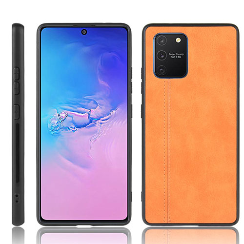 Soft Luxury Leather Snap On Case Cover for Samsung Galaxy S10 Lite Orange