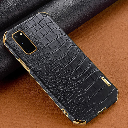 Soft Luxury Leather Snap On Case Cover for Samsung Galaxy S20 5G Black