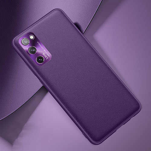 Soft Luxury Leather Snap On Case Cover for Samsung Galaxy S20 FE 2022 5G Purple