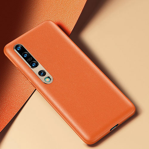 Soft Luxury Leather Snap On Case Cover for Xiaomi Mi 10 Pro Orange