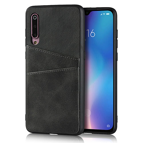 Soft Luxury Leather Snap On Case Cover for Xiaomi Mi A3 Lite Black