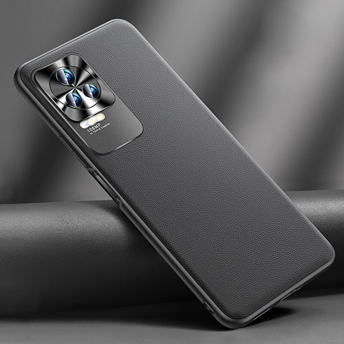 Soft Luxury Leather Snap On Case Cover for Xiaomi Poco F4 5G Black