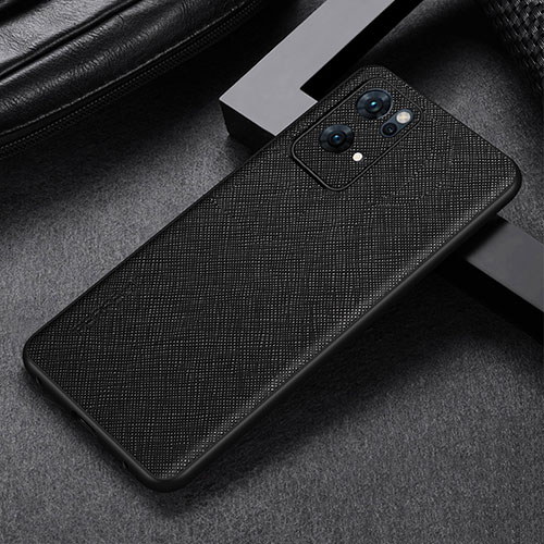 Soft Luxury Leather Snap On Case Cover GS2 for Oppo Reno7 Pro 5G Black