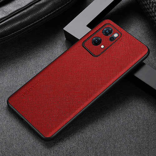 Soft Luxury Leather Snap On Case Cover GS2 for Oppo Reno7 Pro 5G Red