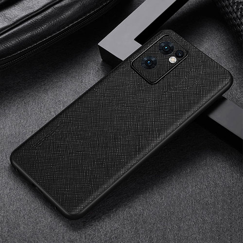 Soft Luxury Leather Snap On Case Cover GS2 for Oppo Reno7 SE 5G Black