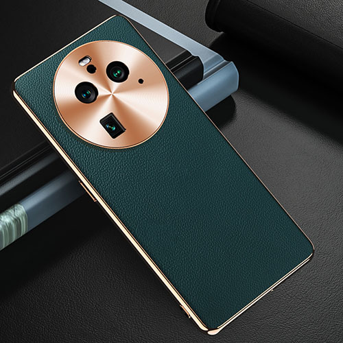 Soft Luxury Leather Snap On Case Cover GS3 for Oppo Find X6 Pro 5G Green