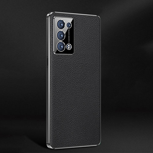 Soft Luxury Leather Snap On Case Cover JB2 for Oppo Reno6 Pro 5G Black