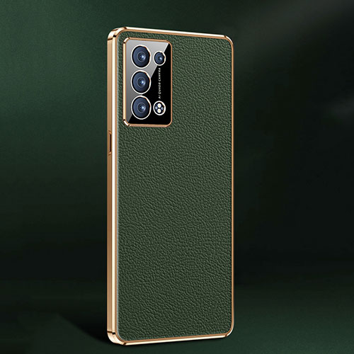 Soft Luxury Leather Snap On Case Cover JB2 for Oppo Reno6 Pro 5G Green