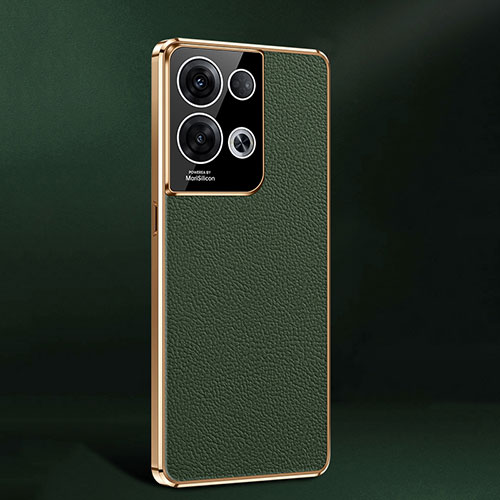 Soft Luxury Leather Snap On Case Cover JB2 for Oppo Reno8 Pro 5G Green