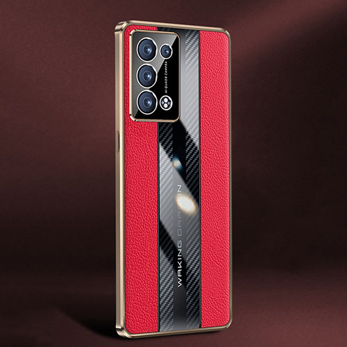 Soft Luxury Leather Snap On Case Cover JB3 for Oppo Reno6 Pro+ Plus 5G Red