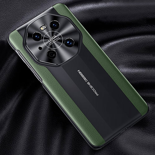Soft Luxury Leather Snap On Case Cover JB5 for Huawei Mate 40 Pro Green