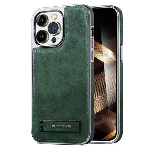 Soft Luxury Leather Snap On Case Cover JD1 for Apple iPhone 14 Pro Green
