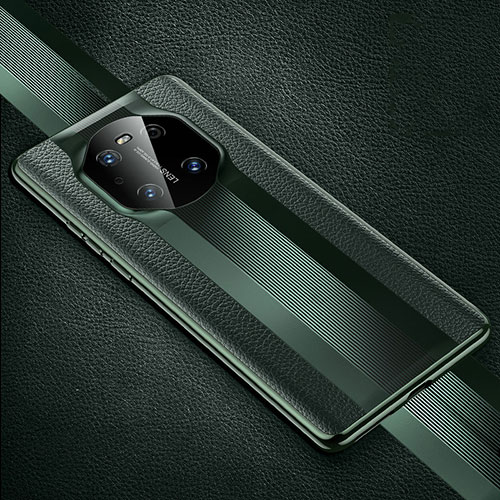 Soft Luxury Leather Snap On Case Cover K01 for Huawei Mate 40 Pro Midnight Green