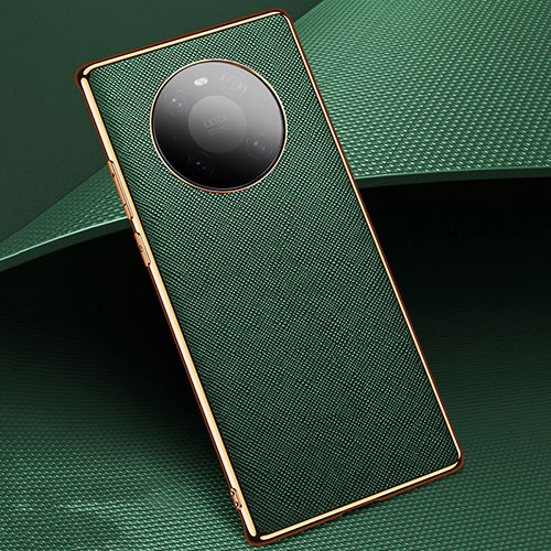 Soft Luxury Leather Snap On Case Cover K02 for Huawei Mate 40 Pro Green