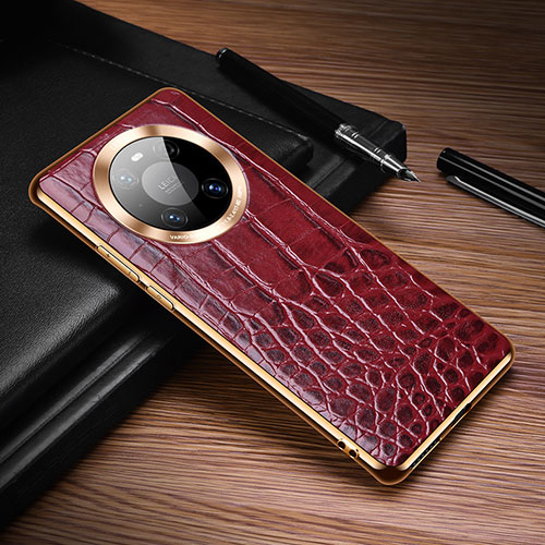 Soft Luxury Leather Snap On Case Cover K05 for Huawei Mate 40E Pro 4G Red