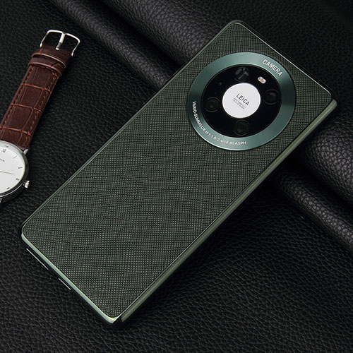 Soft Luxury Leather Snap On Case Cover K06 for Huawei Mate 40 Pro Green