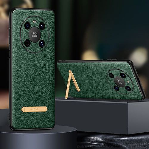 Soft Luxury Leather Snap On Case Cover LD1 for Huawei Mate 40 Green