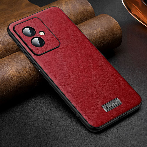 Soft Luxury Leather Snap On Case Cover LD2 for Huawei Honor 100 5G Red