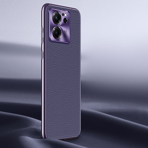Soft Luxury Leather Snap On Case Cover LF1 for Xiaomi Mi 13T 5G Purple