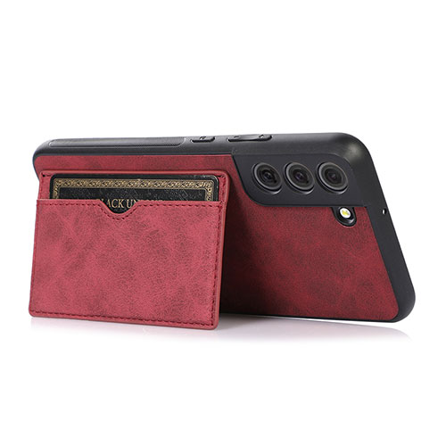 Soft Luxury Leather Snap On Case Cover M04T for Samsung Galaxy S23 5G Red