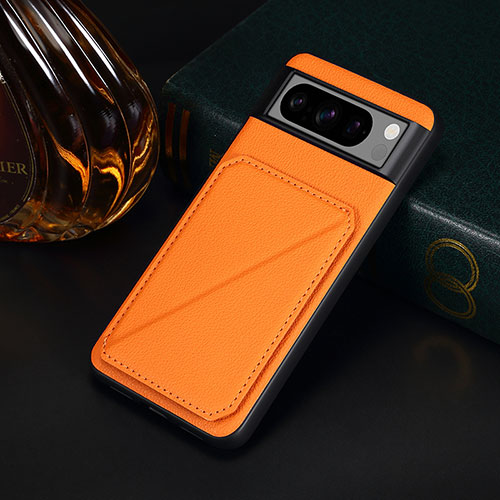 Soft Luxury Leather Snap On Case Cover MT2 for Google Pixel 8 Pro 5G Orange