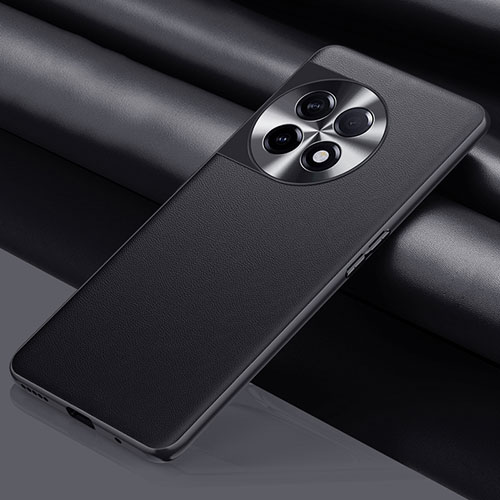 Soft Luxury Leather Snap On Case Cover QK1 for OnePlus 11 5G Black