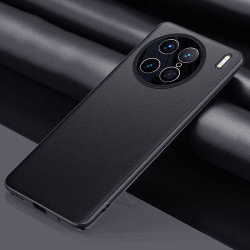 Soft Luxury Leather Snap On Case Cover QK1 for Vivo X90 Pro 5G Black