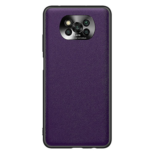 Soft Luxury Leather Snap On Case Cover QK1 for Xiaomi Poco X3 NFC Purple