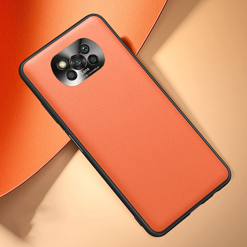 Soft Luxury Leather Snap On Case Cover QK2 for Xiaomi Poco X3 Pro Orange