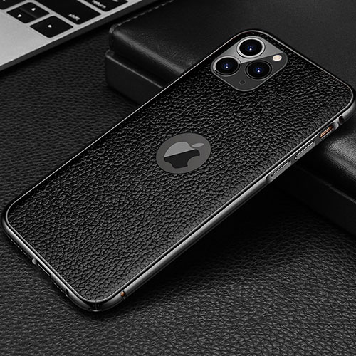 Soft Luxury Leather Snap On Case Cover R01 for Apple iPhone 11 Pro Black