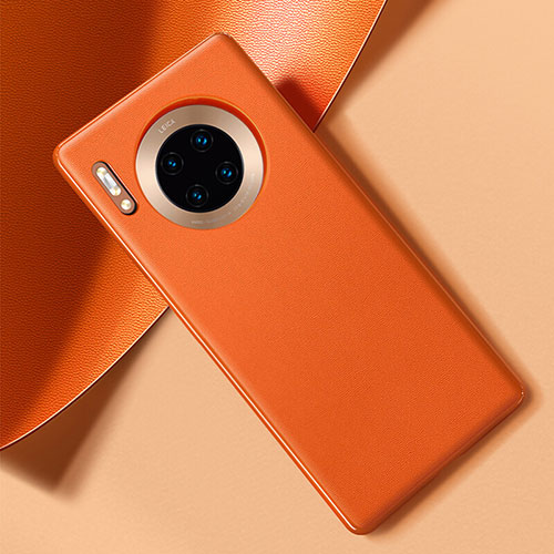 Soft Luxury Leather Snap On Case Cover R01 for Huawei Mate 30 Pro Orange
