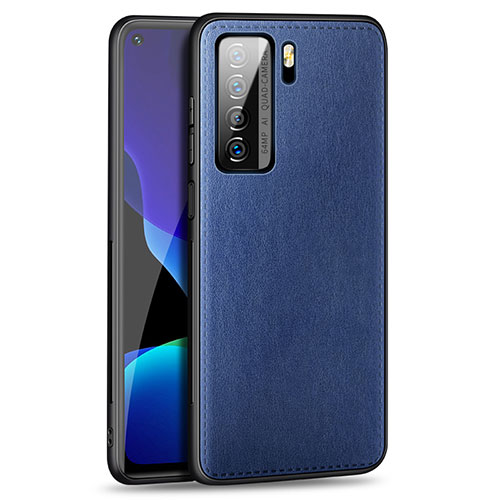 Soft Luxury Leather Snap On Case Cover R01 for Huawei Nova 7 SE 5G Blue
