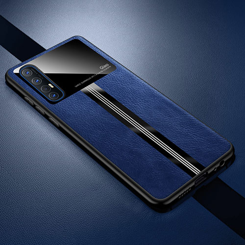 Soft Luxury Leather Snap On Case Cover R01 for Oppo Find X2 Neo Blue