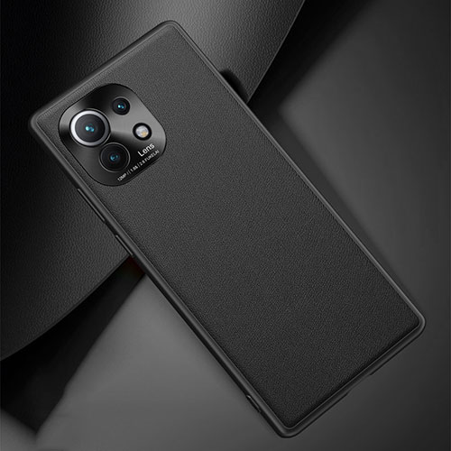 Soft Luxury Leather Snap On Case Cover R01 for Xiaomi Mi 11 5G Black