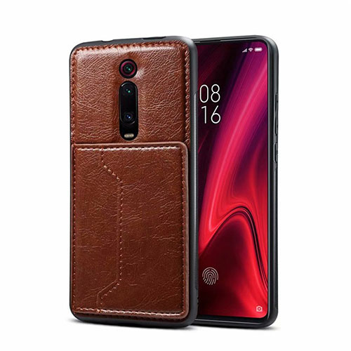 Soft Luxury Leather Snap On Case Cover R01 for Xiaomi Mi 9T Pro Brown