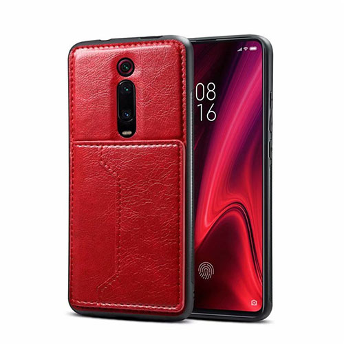 Soft Luxury Leather Snap On Case Cover R01 for Xiaomi Mi 9T Red