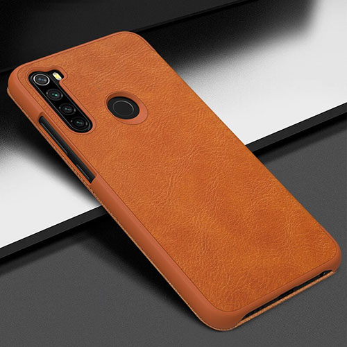 Soft Luxury Leather Snap On Case Cover R01 for Xiaomi Redmi Note 8 (2021) Orange