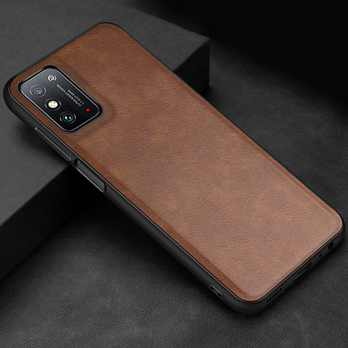 Soft Luxury Leather Snap On Case Cover R02 for Huawei Honor X10 Max 5G Brown