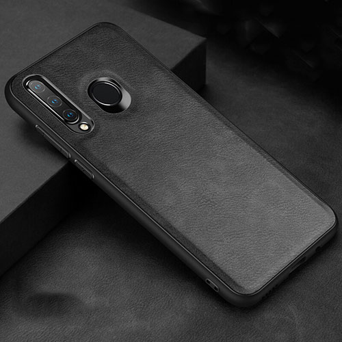 Soft Luxury Leather Snap On Case Cover R02 for Huawei P30 Lite Black