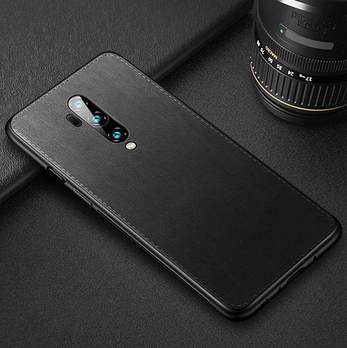 Soft Luxury Leather Snap On Case Cover R02 for OnePlus 7T Pro Black