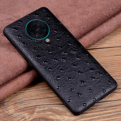 Soft Luxury Leather Snap On Case Cover R02 for Xiaomi Redmi K30 Pro 5G Black