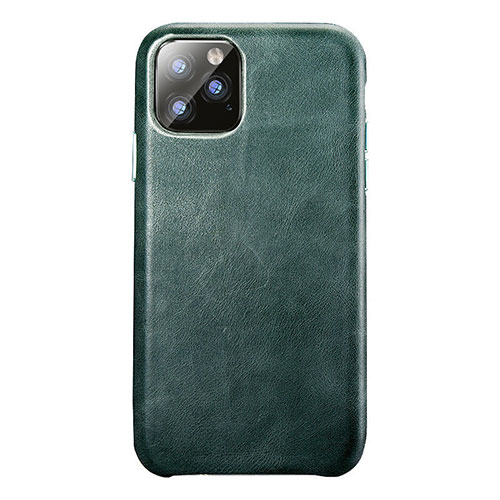 Soft Luxury Leather Snap On Case Cover R03 for Apple iPhone 11 Pro Max Green