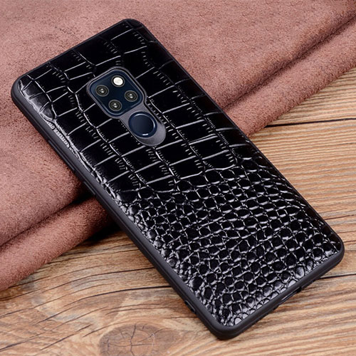 Soft Luxury Leather Snap On Case Cover R03 for Huawei Mate 20 X 5G Black