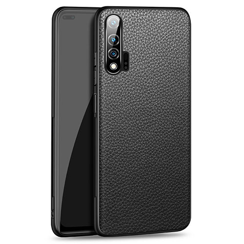 Soft Luxury Leather Snap On Case Cover R03 for Huawei Nova 6 5G Black