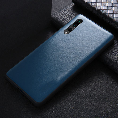 Soft Luxury Leather Snap On Case Cover R03 for Huawei P20 Pro Blue