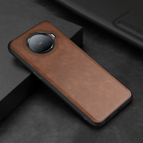 Soft Luxury Leather Snap On Case Cover R03 for Oppo Ace2 Brown