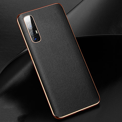 Soft Luxury Leather Snap On Case Cover R03 for Oppo Find X2 Neo Black